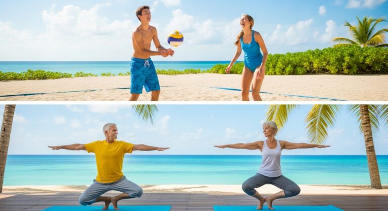 An image showing that the best resorts with activities for teens and seniors offer both high-energy and low-impact options.