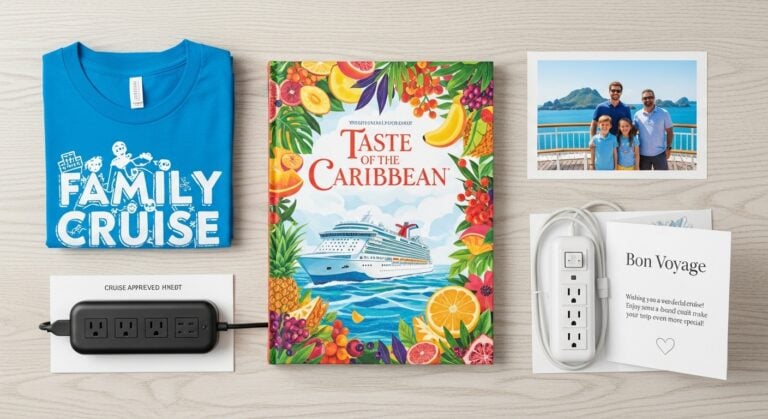A weekly roundup of multi-generational cruise gifts, including a cookbook, t-shirt, and power strip.